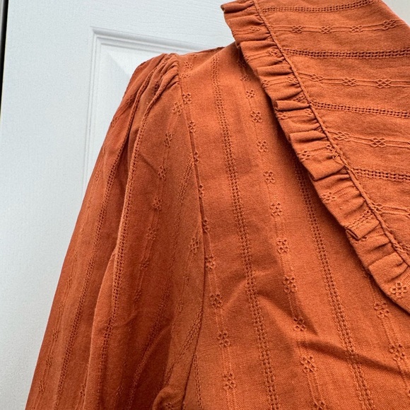 Lost + Wander Button-Down Shirt Autumn Vides Color Rust Size XS, NWT - Picture 5 of 16